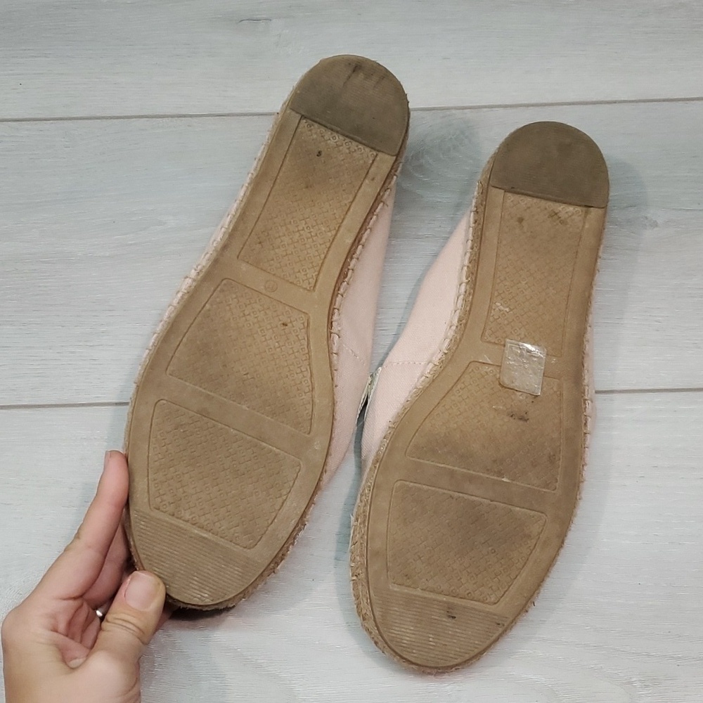 Tory Burch Womens Espadrille Big Logo Loafer Flats shoes slip on  sz 11M - Picture 11 of 15